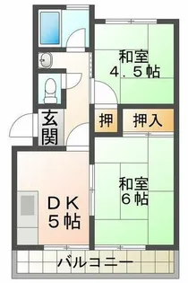 霞ヶ丘関西マンション【2階】の間取り