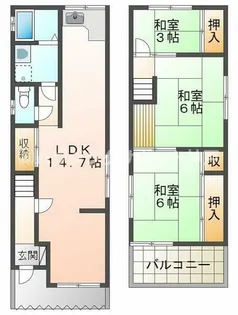 兵庫県神戸市垂水区旭が丘3丁目【一戸建】の間取り