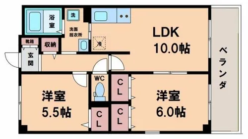 モナーク・コート【3階】の間取り