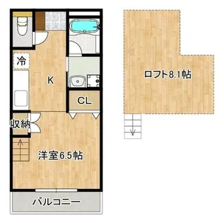 ウッディーコート筑紫野【102号室】の間取り