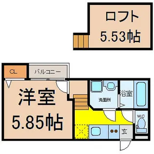 Creo栄生伍番館【2階】の間取り