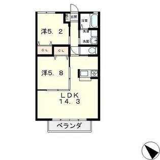 Gran Ciel【1階】の間取り