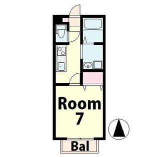 サンコート三雲【1階】の間取り