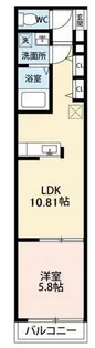 1LDKの間取り画像