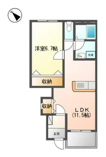 シルフィード三木【1階】の間取り