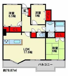 マテール穴生【12階】の間取り