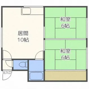 まるいマンション【2階】の間取り