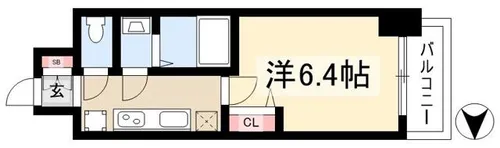 アステリ鶴舞ディオ【0604号室】の間取り