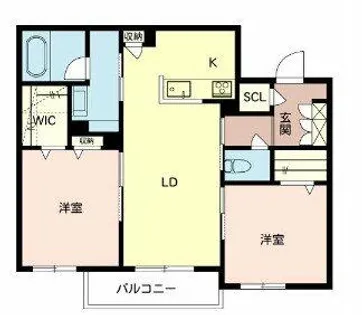 メゾンドプレズィール【2階】の間取り