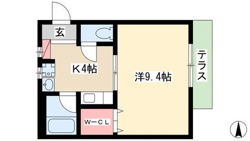 アベニュー野立【1階】の間取り
