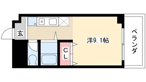 ヒョウノビル【402号室】の間取り