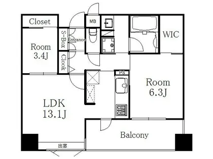 エンクレスト博多PREMIER【10階】の間取り