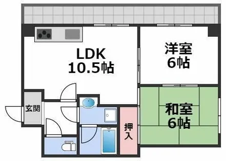 ベルビュー1番館【8階】の間取り