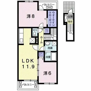 フォレスト・ヒル【2階】の間取り