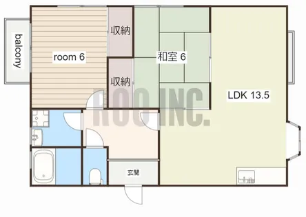 ハウス新町【2-B号室】の間取り