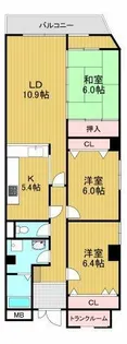 サンロード汐の宮【2階】の間取り