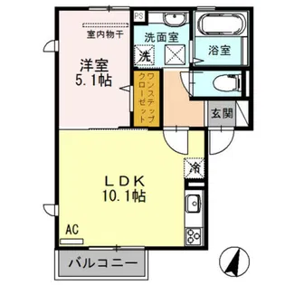 フェリーチェ 佐治【1階】の間取り
