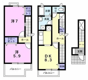 ティンカーベル【205号室】の間取り