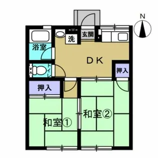 シティハイムサカキバラ【101号室】の間取り