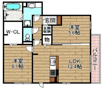 グレイス総持寺【2階】の間取り