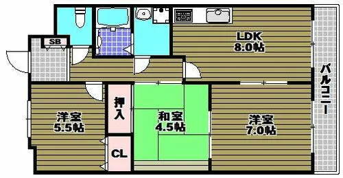 パークヒルズ千代田【2階】の間取り