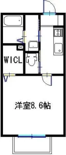 兵庫県加西市北条町東南【アパート】の間取り