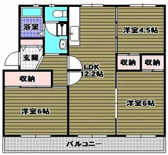 ヴィラナリー狭山9号棟【1階】の間取り