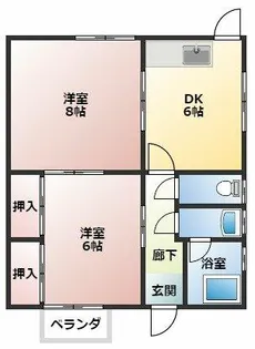 原田荘【1号室】の間取り