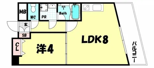 アドモリモト元町通【9階】の間取り