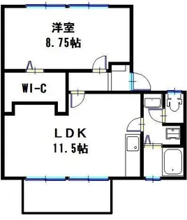 コンフォート社【B202号室】の間取り