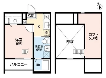 HACK HOUSE 長良町【1階】の間取り