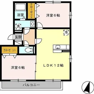 フェリス 源氏【3階】の間取り
