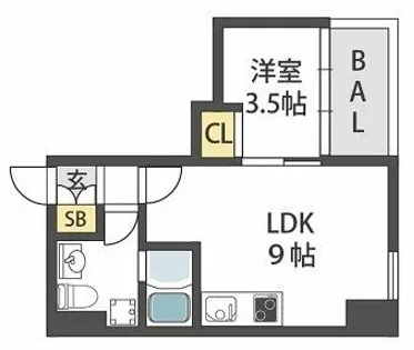 JESUS SQUARE nippombashi【3階】の間取り