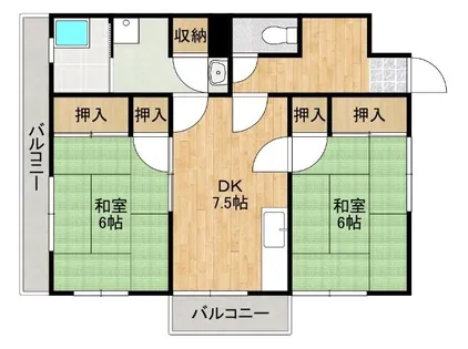 酒井愛宕ビル【302号室】の間取り