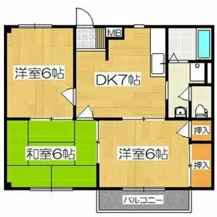 パークサイド西小鷹野 Ⅲ【2階】の間取り