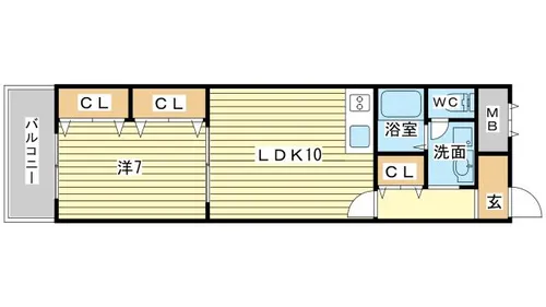 上野マンション【1-A号室】の間取り