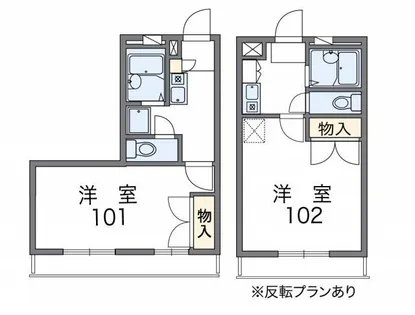 レオパレスピュア【1階】の間取り