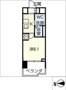 Live Casa堀田【0706号室】の間取り