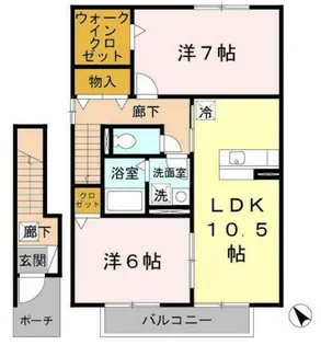 シャルム夢咲【2階】の間取り