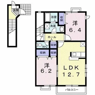 エントピアハイム【201号室】の間取り