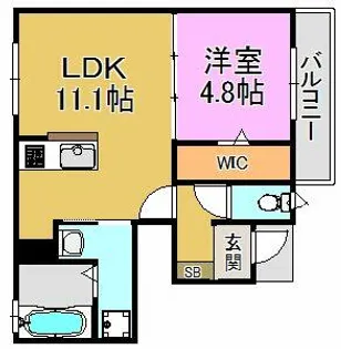 ボンスヴニール【1階】の間取り