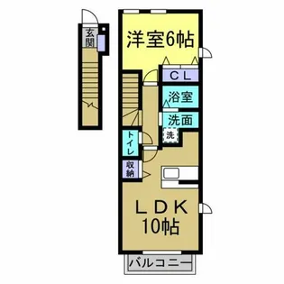 ポルト・プレッソ【2階】の間取り