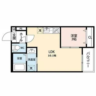 GRANDBLUE nagasukaⅢ【1階】の間取り