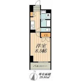 STUDIO KANAREBASHI【603号室】の間取り