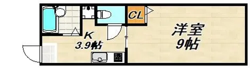 カルモハイツ【1階】の間取り