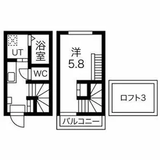 casa figliola (カーサ フィッリョーラ)【101号室】の間取り