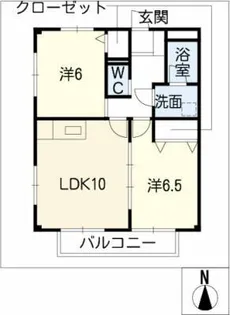 第5河国荘 A棟【2階】の間取り