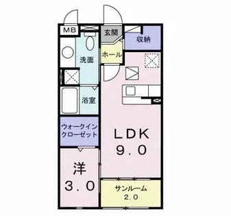 コンフォートA【1階】の間取り