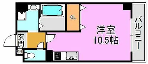 1Rの間取り画像