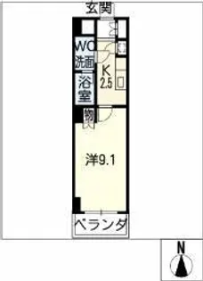スクエア名駅南【2階】の間取り